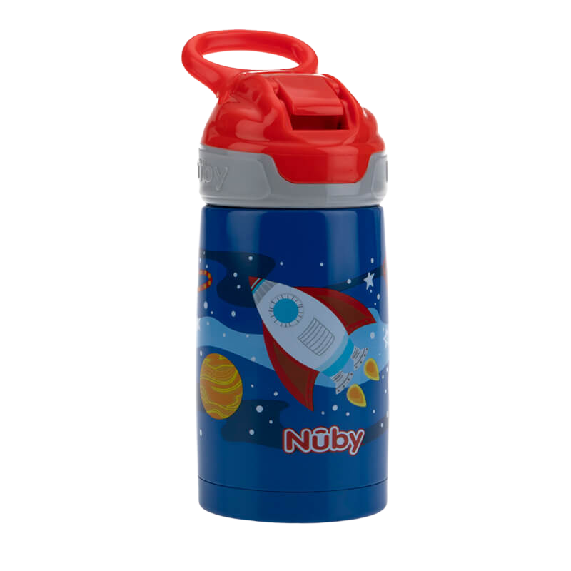 Nuby 防漏兒童不鏽鋼翻蓋水壺 300ml