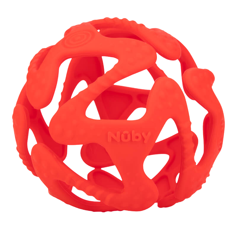 Nuby Silicone Tuggy Teething Ball 3m+