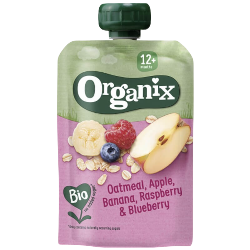 Organix Oatmeal, Apple, Banana, Raspberry & Blueberry 100g (12 mos+)