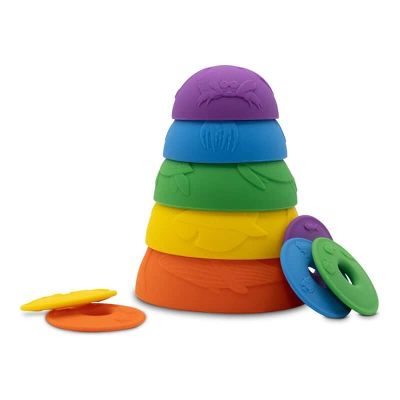 Jellystone Designs Ocean Stacking Cups - Bright