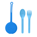 OmieBox OmiePod Fork, Spoon + Pod Set V2 - Capri Blue