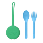 OmieBox OmiePod Fork, Spoon + Pod Set V2 - Mint Green