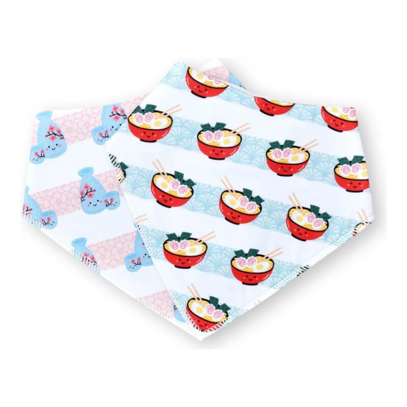 The Wee Bean Organic Cotton Bandana Bibs 2pcs Set