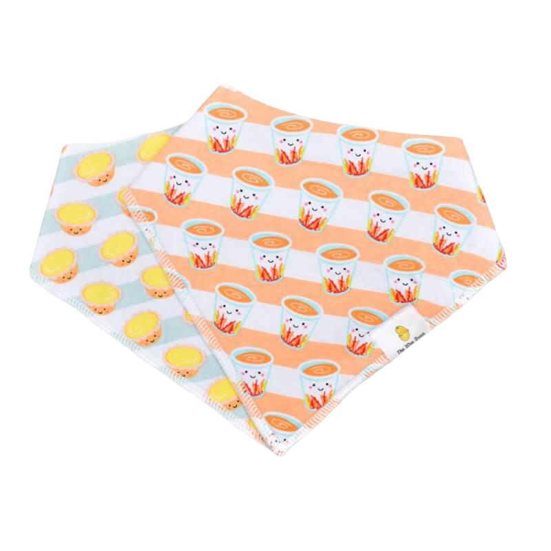The Wee Bean Organic Cotton Bandana Bibs 2pcs Set