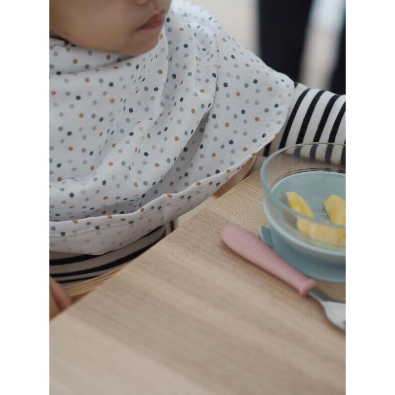 Beaba 有機棉紗布方巾 2 件裝 - 波羅的海藍 (120x120cm)