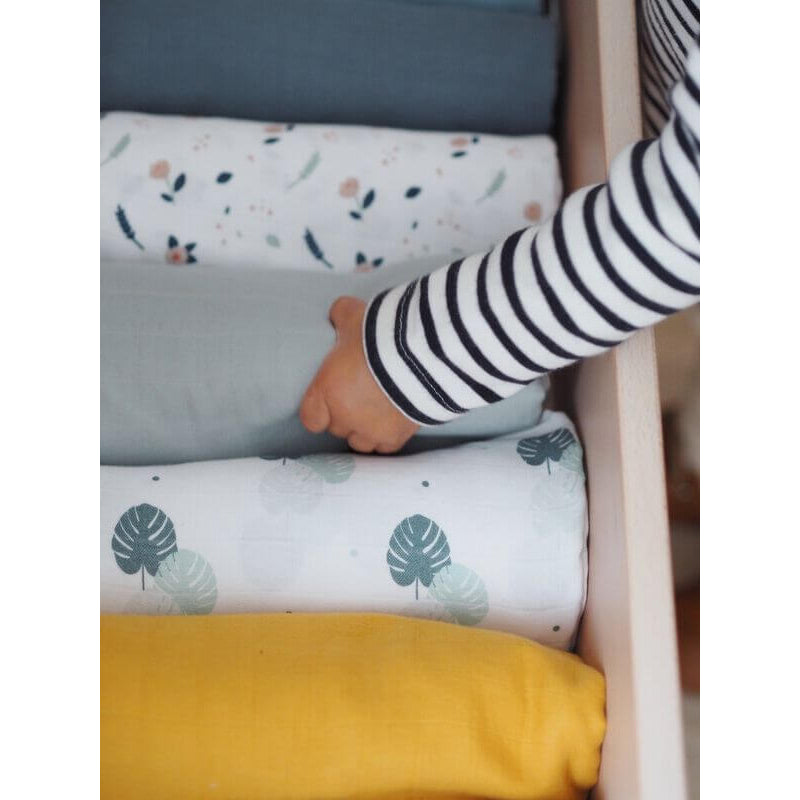 Beaba Organic Muslin Squares 2-Pack - Mirage Grey (120x120cm)