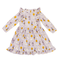 Cotton Pigs Organic Purple Bunnies Dress