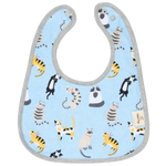 Cotton Pigs Organic Reversible Bib - Funny Cats