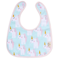 Cotton Pigs Organic Reversible Bib - Unicorns & Apples