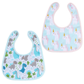 Cotton Pigs Organic Reversible Bib Set - Unicorns/Dino