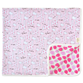 Cotton Pigs Organic Reversible Blanket 80x100cm - Giraffes & Strawberries