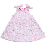 Cotton Pigs Organic Reversible Dress - Giraffes & Strawberries