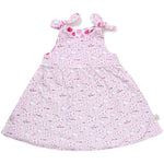 Cotton Pigs Organic Reversible Dress - Giraffes & Strawberries