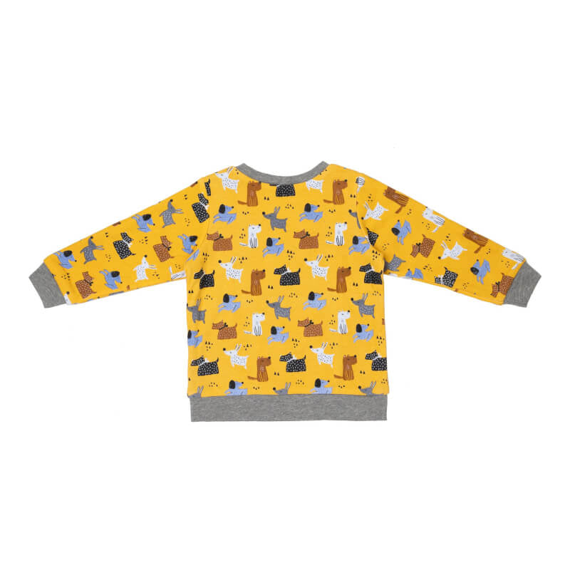 Cotton Pigs Organic Reversible Jumper - Colourful Dogs