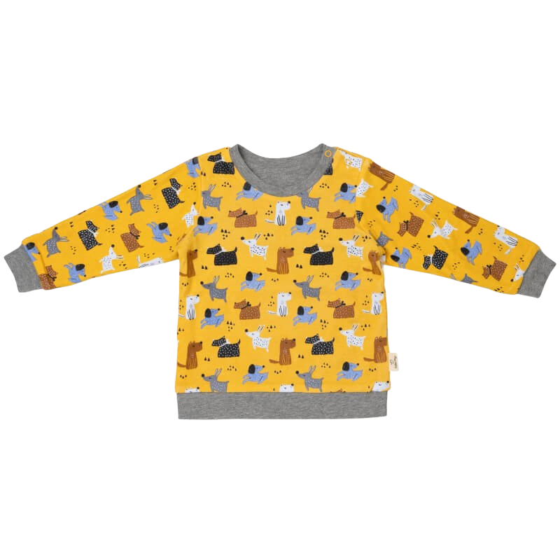 Cotton Pigs Organic Reversible Jumper - Colourful Dogs