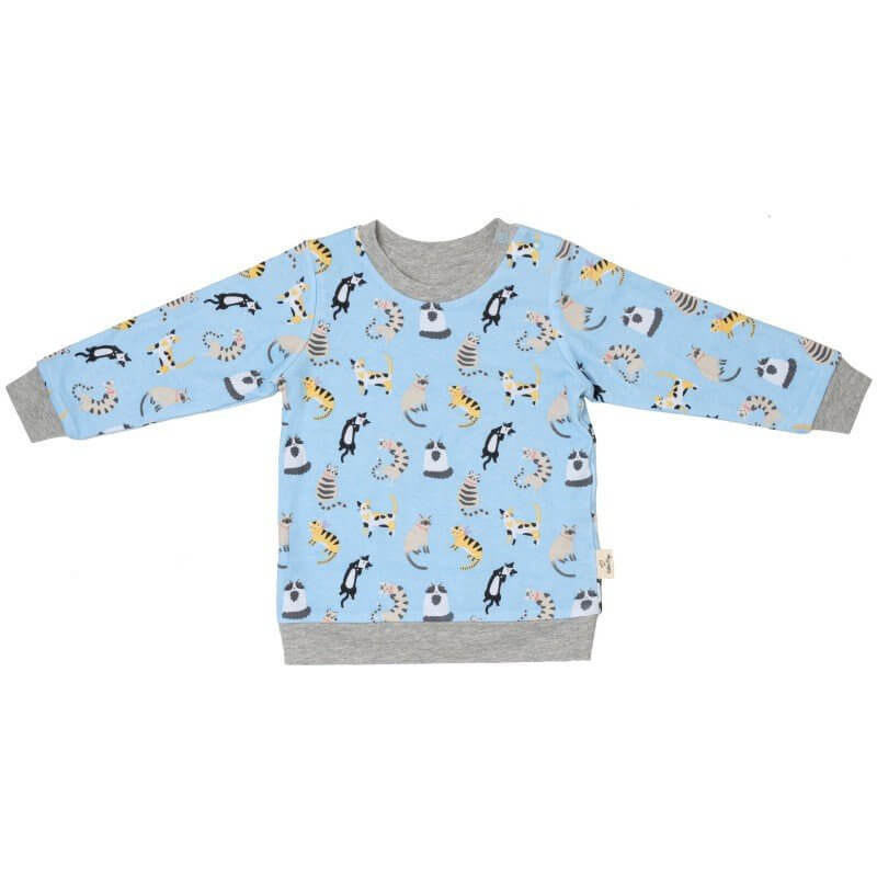 Cotton Pigs Organic Reversible Jumper - Funny Cats