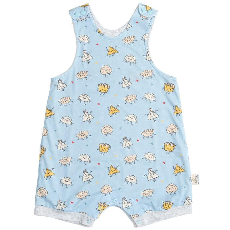 Cotton Pigs Organic Reversible Romper - Dancing Dumplings