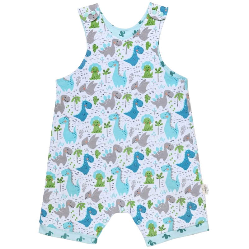 Cotton Pigs Organic Reversible Romper - Dino & Cactus