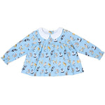 Cotton Pigs Organic Teatime Blouse - Funny Cats
