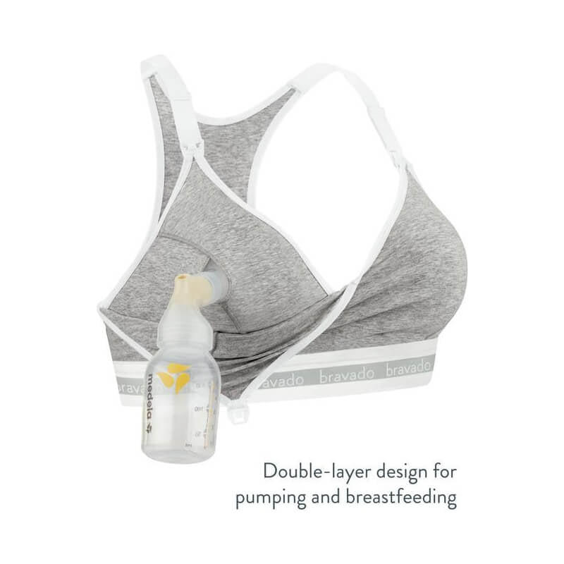 Bravado Designs Original Pumping and Nursing Bra Sustainable - Dove Heather