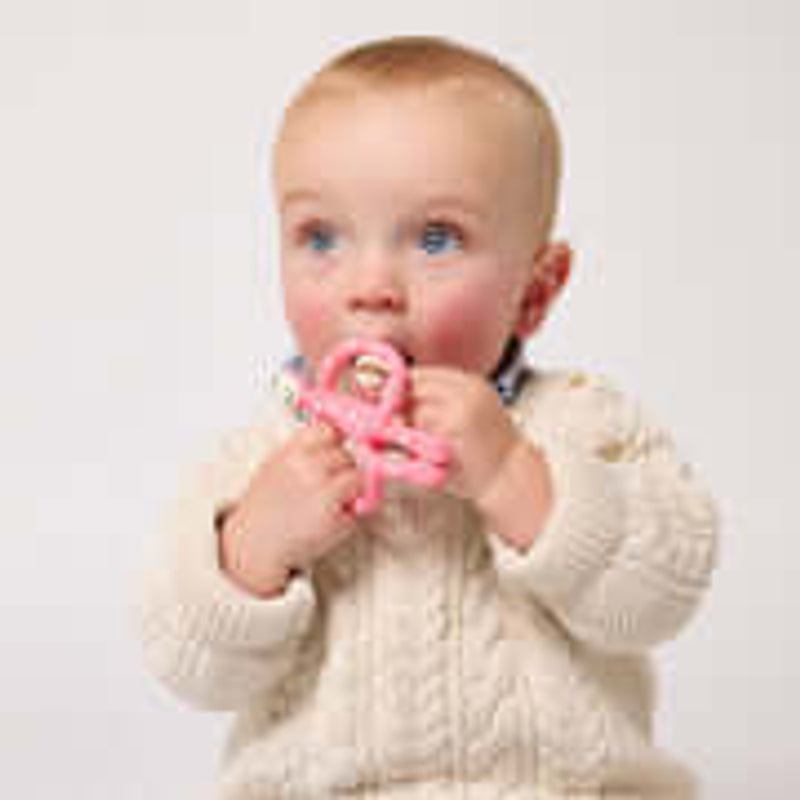 Matchstick Monkey Original Teething Toy with Tail - Love Hearts