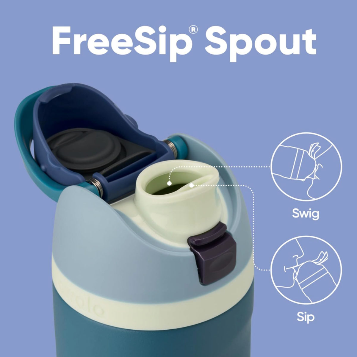 Owala FreeSip® Stainless Steel Insulated Bottle 24oz/700ml - Denim