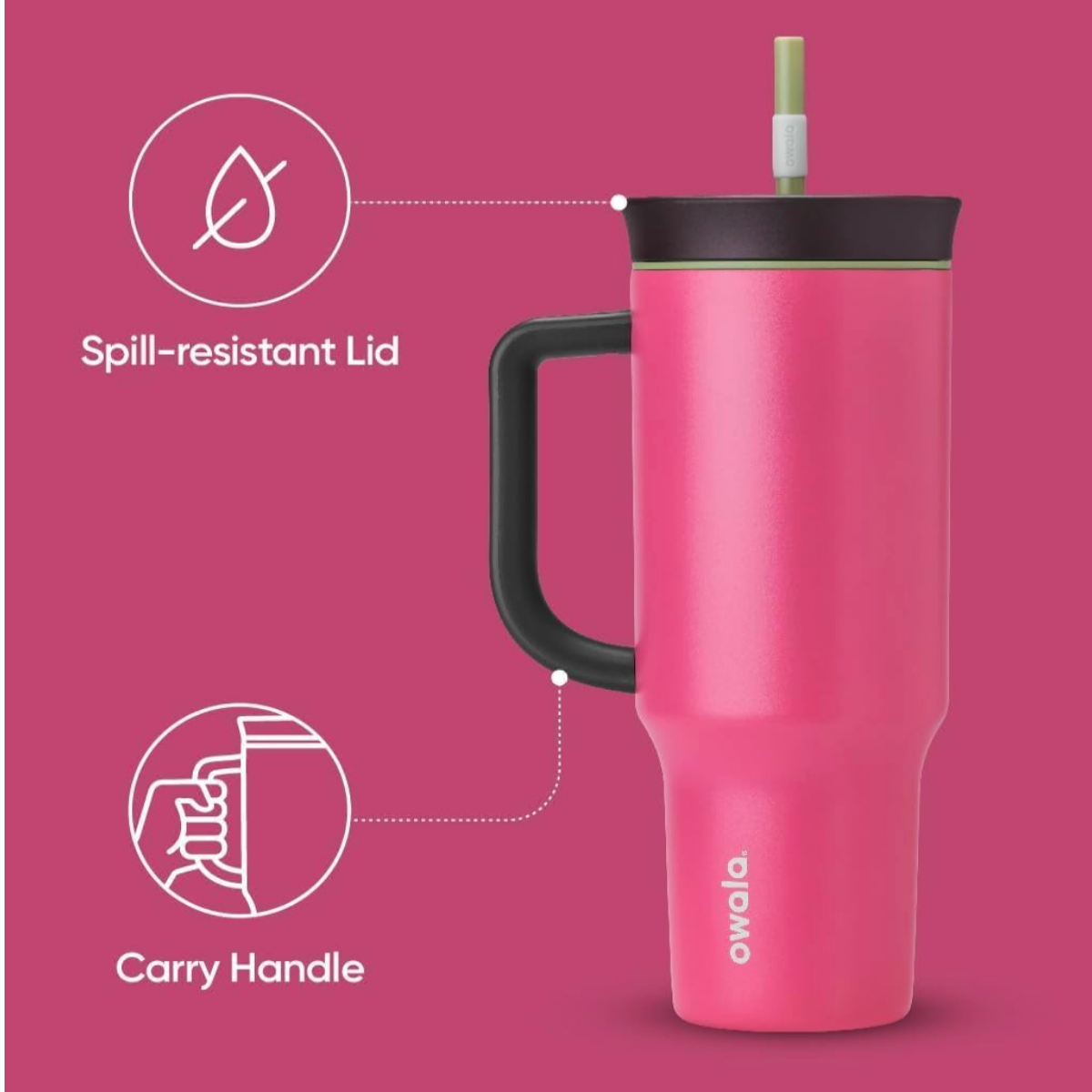 Owala Insulated Stainless Steel Tumbler 40oz/1180ml - Watermelon Breeze