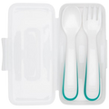 OXO Tot On-the-Go Plastic Fork and Spoon Set with Travel Case
