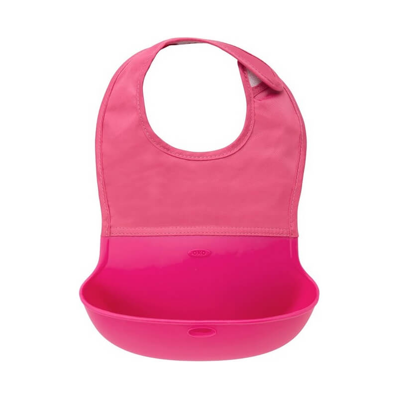 OXO Tot Roll-Up Bib - Pink