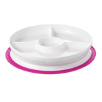 OXO Tot Stick & Stay Suction Divided Plate - Pink
