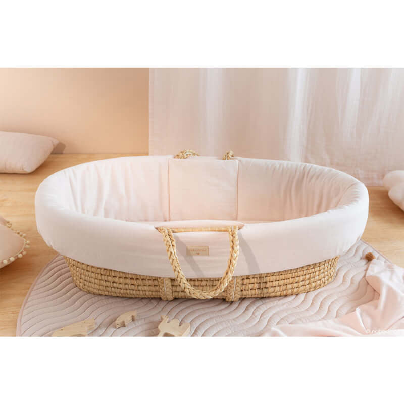 Nobodinoz Padded Baby Moses Cover - Dream Pink (Cover Only)