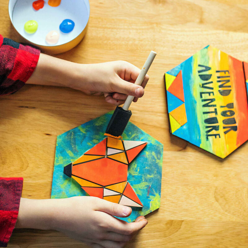 Seedling Painted Geometric Art (Fox)