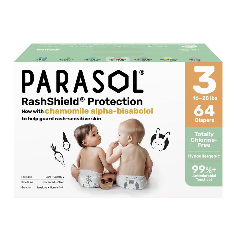 Parasol Clear+Dry Natural Diapers Size 3/M - 32x4pcs