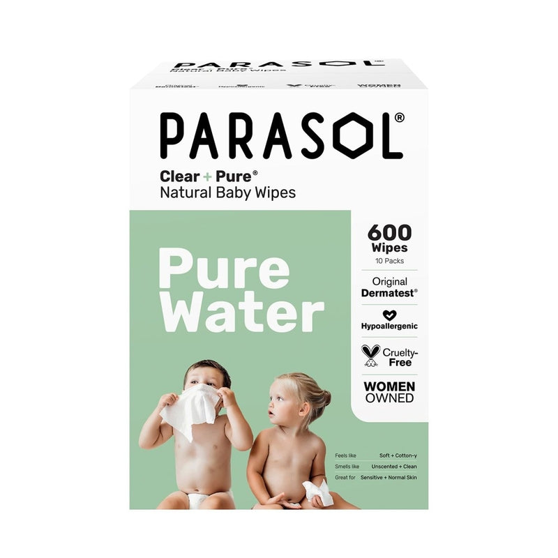 Parasol Clear+Pure Natural Baby Wipes Bag 60pcs x10pack (BOX)