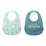 Pearhead Silicone Bib - Milk Drunk - 2-Pack