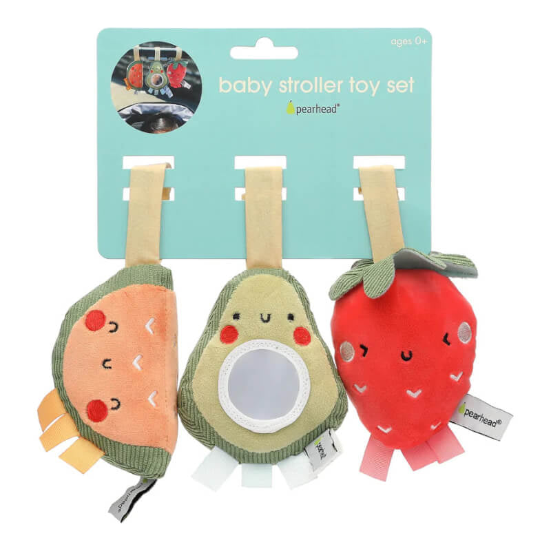 Pearhead Stroller Toy - Fruit - 3-Pack