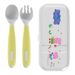 Parents League Peppa Pig Bendable Fork & Spoon with Storage Case - Yellow