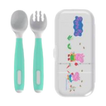 Parents League Peppa Pig Bendable Fork & Spoon with Storage Case - Green