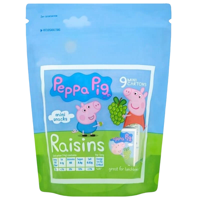 Peppa Pig Mini Snacks Raisins (9 x 14g mini cartons)