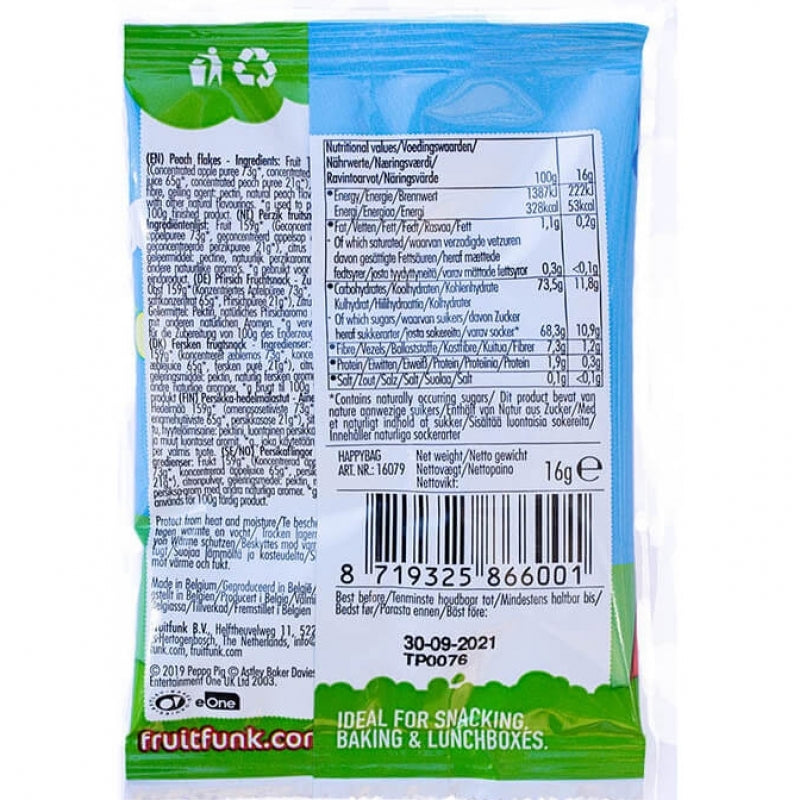 Fruitfunk Peppa Pig Peach Flakes 16g (Happybag)