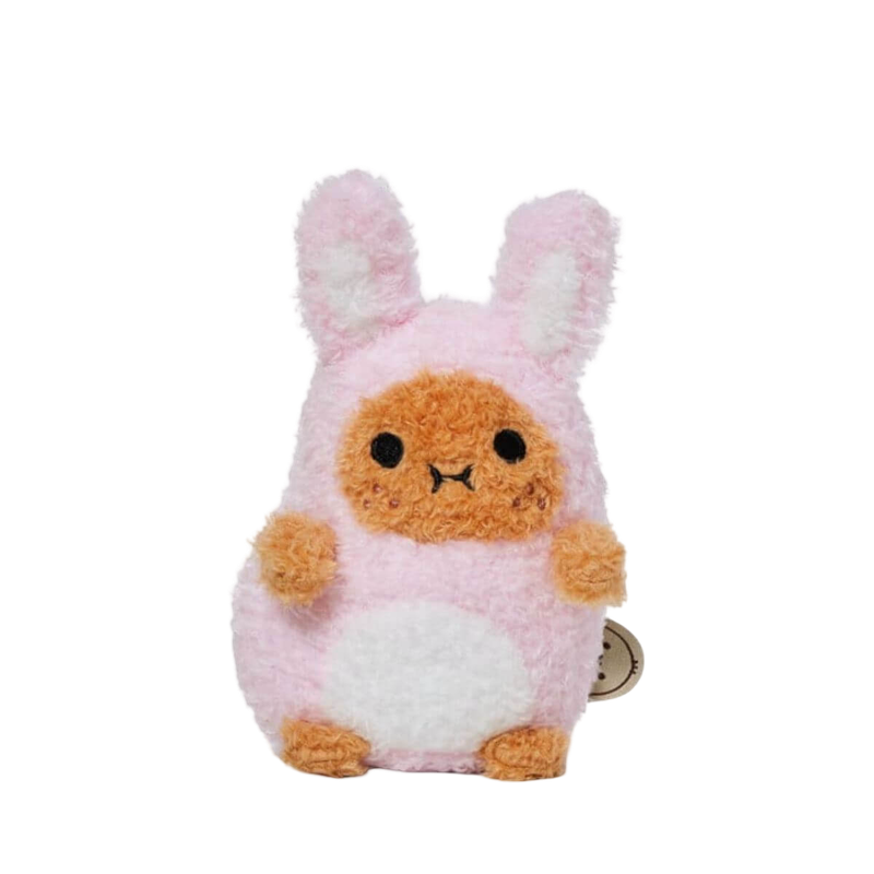 Noodoll Pink Bunny Ricespud Mini Sitting Plush Toy