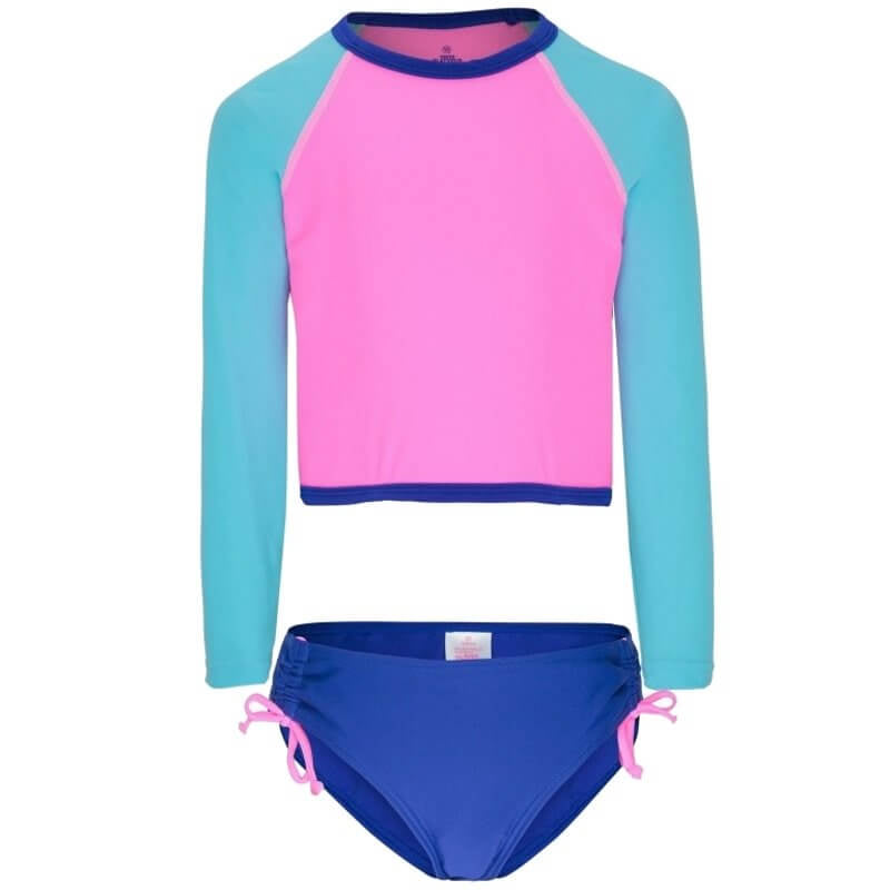 Platypus Inky Block UPF50+ Cropped Rashie LS Bikini