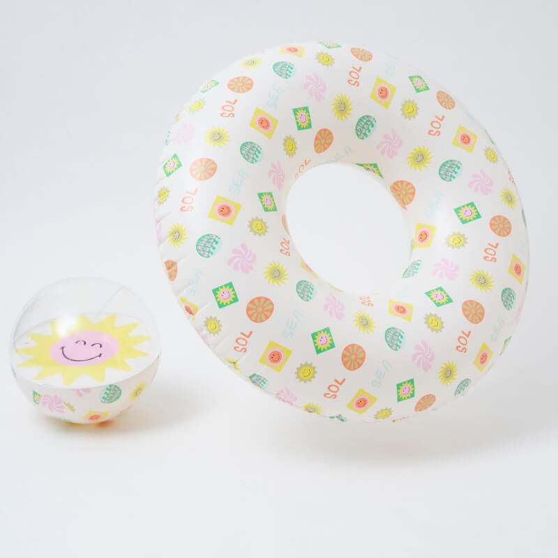 SUNNYLiFE 撞球圈和球套裝 - SmileyWorld Sol Sea