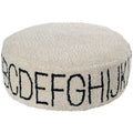 Lorena Canals Pouf ABC Natural - Black Ø70x20cm
