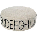 Lorena Canals Pouf ABC Natural - Black √ò70x20cm