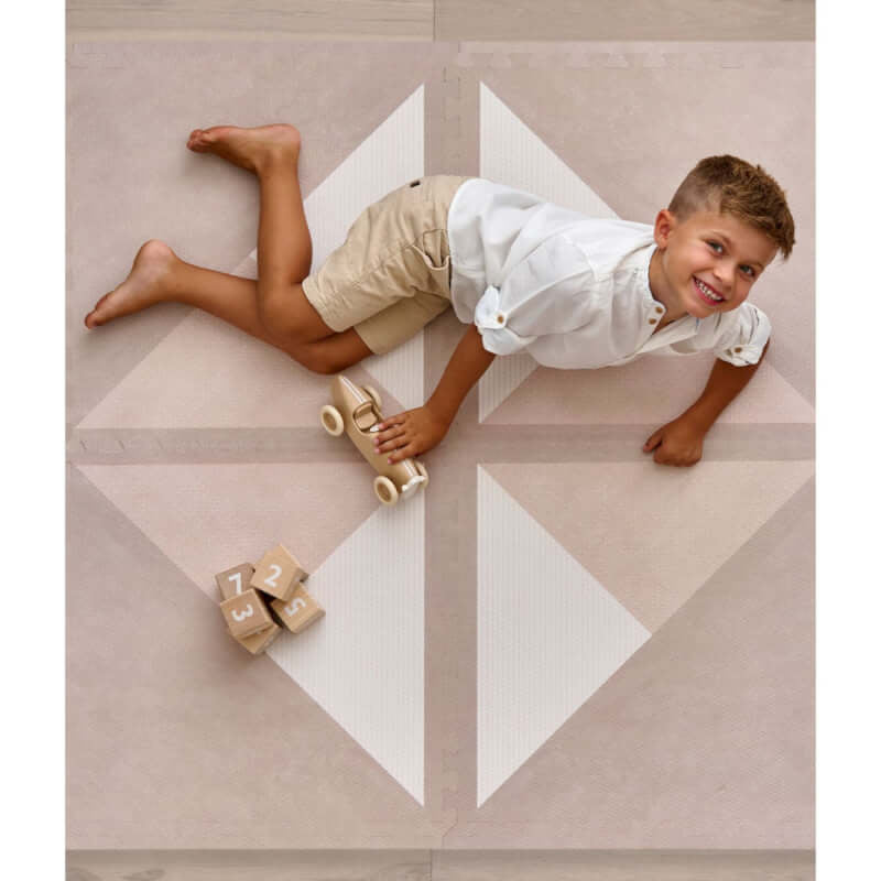 Toddlekind Premium Foam Play Mats 120x180cm - Kyte Collection - Mocha