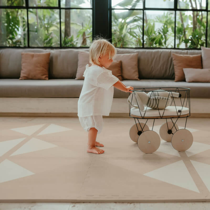 Toddlekind Premium Foam Play Mats 120x180cm - Kyte Collection - Mocha