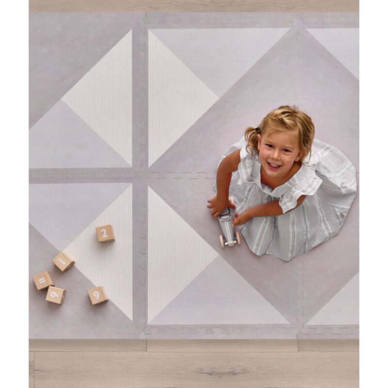 Toddlekind Premium Foam Play Mats 120x180cm - Kyte Collection - Storm