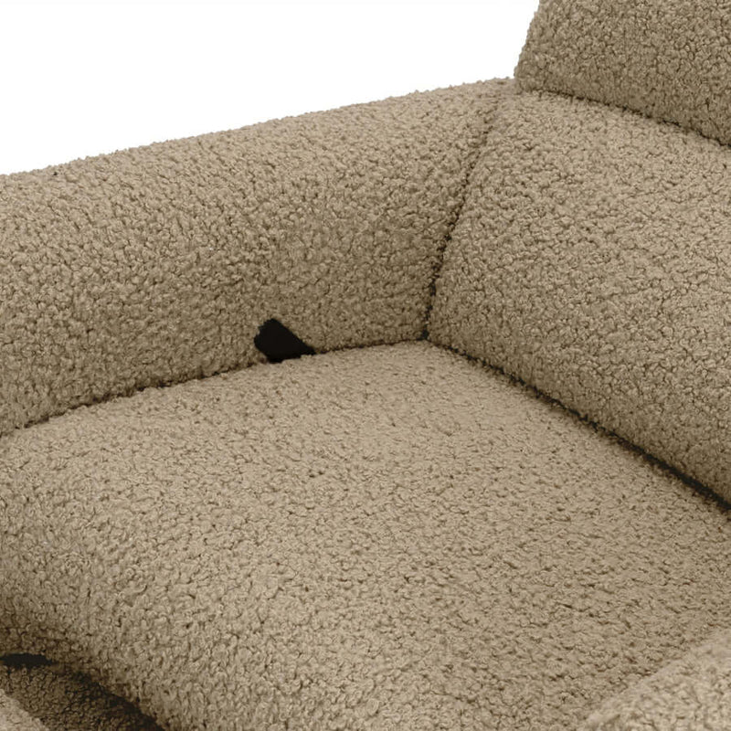 Babyletto Rainbow Recliner and Swivel Glider - Latte Teddy Loop