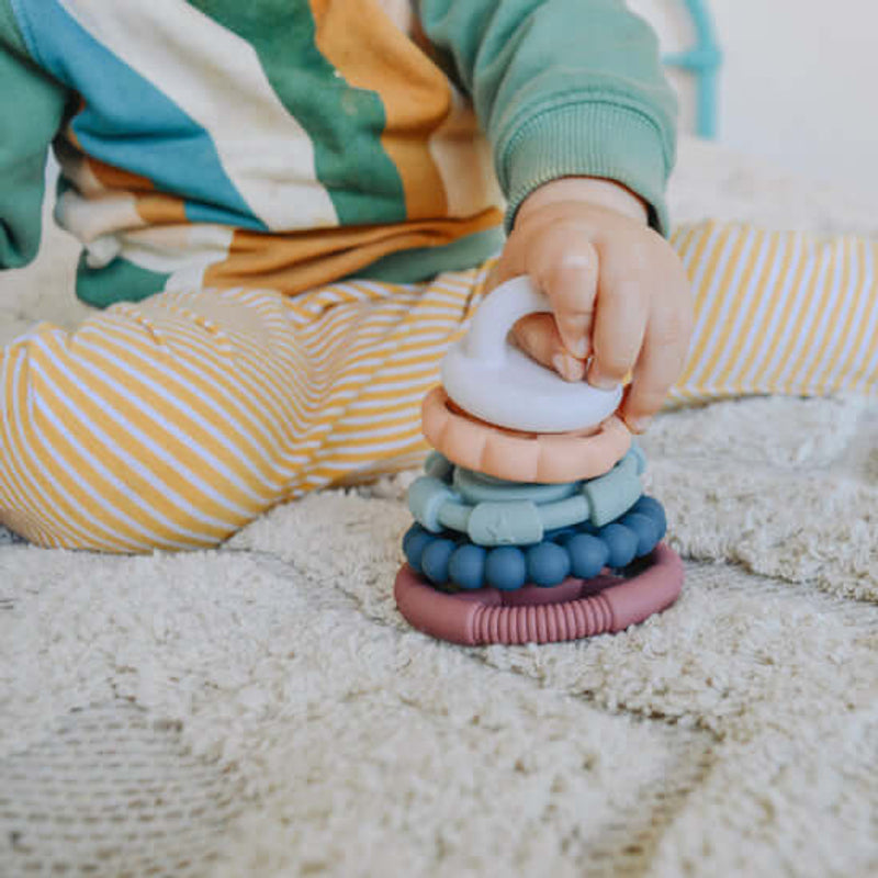 Jellystone Designs Rainbow Stacker and Teether Toy - Dusty